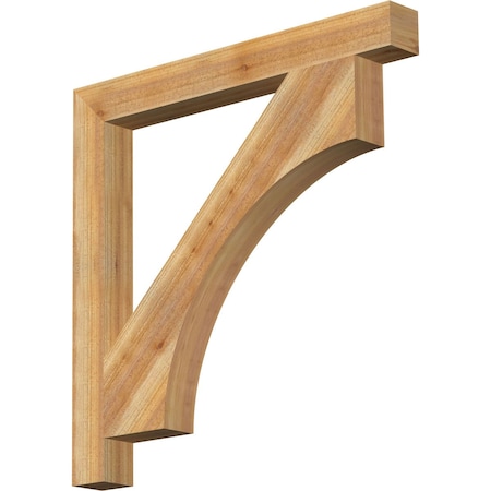 Ekena Millwork Westlake Block Rough Sawn Bracket, Western Red Cedar, 4"W x 38"D x 38"H BKT04X38X38WTL05RWR